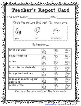 We did not find results for: Teacher Report Card for Elementary Students by The Hands ...