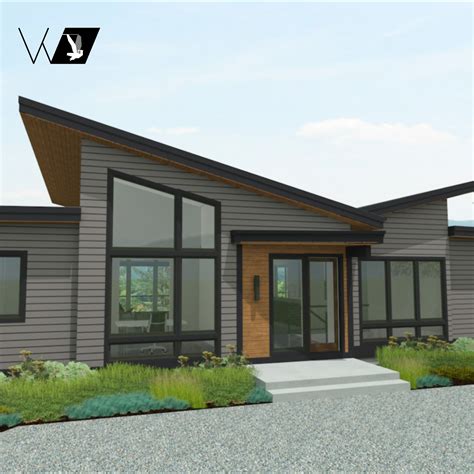 This raised house plan offers the perfect vantage point to take in the views of the sparkling seashore, inviting light and landscape in through its glazed facades. 2943HEL in 2020 | Butterfly roof, House roof, Contemporary ...