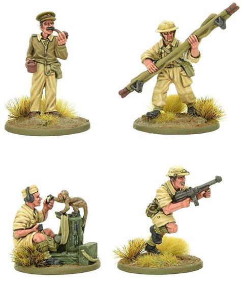 Bolt Action Wwii Wargame Allies British 8th Army Hq Miniatures Warlord