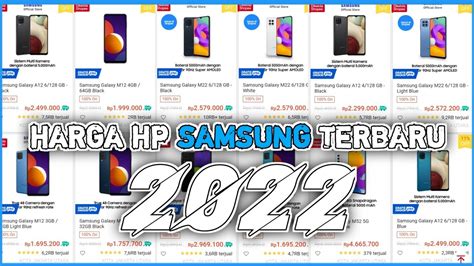 DAFTAR HARGA HP SAMSUNG TERBARU MARET 2022 YouTube