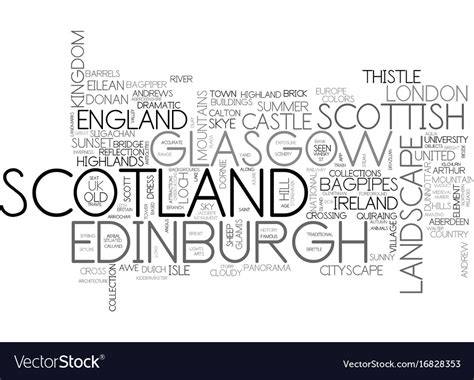 Scotland Word Cloud Concept Royalty Free Vector Image
