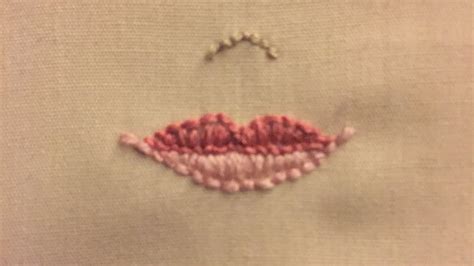 When you are happy with the shape of the nose insert the needle through the hole of magic ring again and to the bottom of the stitch where you want to embroider bears left eye. How To Embroider Beautiful Doll Lips - DIY Crafts Tutorial - Guidecentral - YouTube