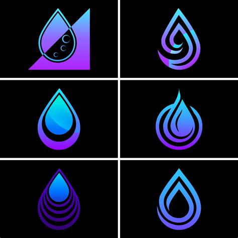 Abstract Water Drop Logo Sign Symbol Vector Illustration Water Drop