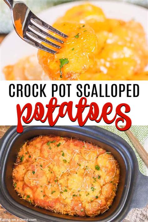 These easy crock pot scalloped potatoes are a cinch to prepare and cook in the slow cooker with a simple white sauce and shredded cheese. Slow Cooker Scalloped Potatoes recipe - crock pot cheesy ...