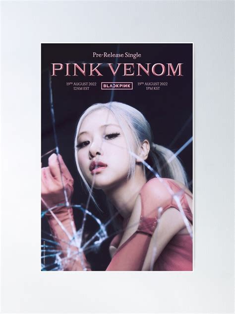 Blackpink Posters New Blackpink Rose Pink Venom Poster Blackpink Store