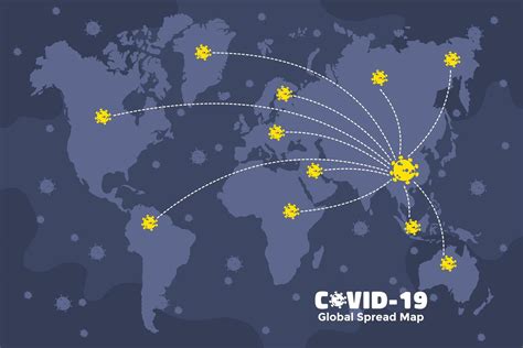 Covid-19 Global Spread Map From China 1110429 Vector Art at Vecteezy