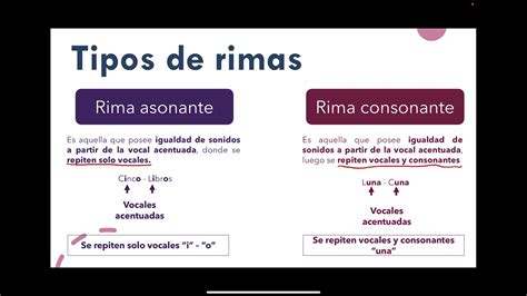 Rimas Asonantes Y Rimas Consonantes Youtube