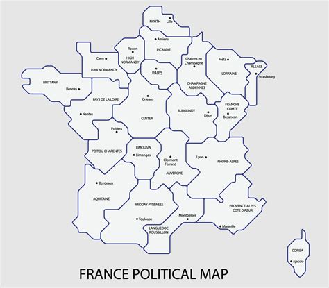 France Political Map Outline