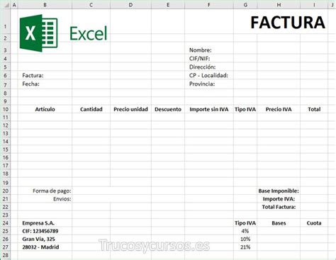 Factura Automática Paso A Paso En Excel Trucos Y Cursos De Excel