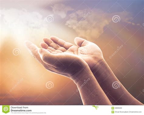 Two Open Empty Hands With Palms Up Stock Photo Image