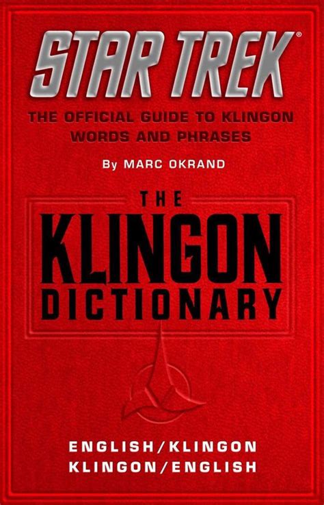 Star Trek The Klingon Dictionary Ebook Marc Okrand 9781439108529