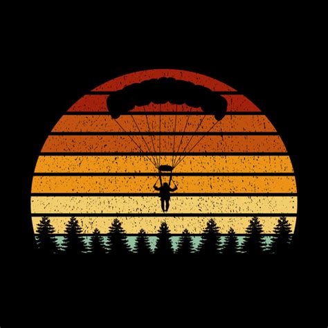 Vintage Sunset Skydiving T For Skydivers Skydiver Pin Teepublic