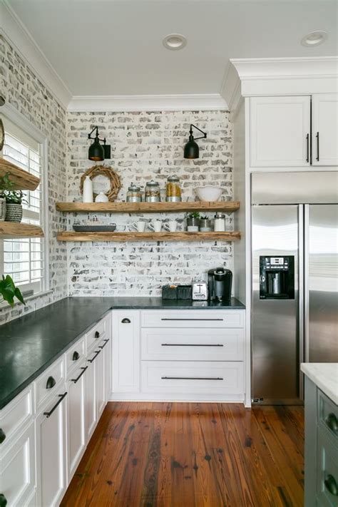 Kitchen With Brick Backsplash Home Design Ideas