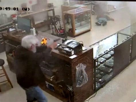 Video Gun Store Owner Shoots Through Counter Kills Robbery Suspect