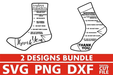 Download 2x Socks Washing Instructions svg, Care Card Instruction ...