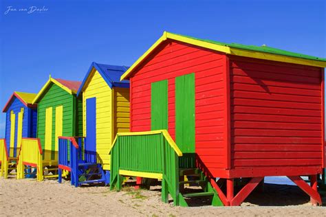 Colorful Muizenberg Beach Huts South Africa