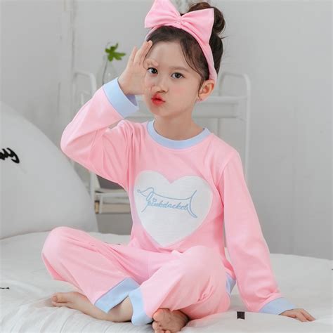 2018 Kids Pajamas Sets Baby Girl Home Clothes Sweet Pijamas Children