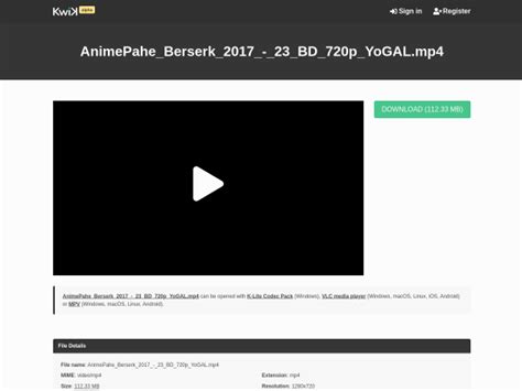 Animepahe Berserk 2017 23 Bd 720p Yogal Mp4 Kwik Pahewin