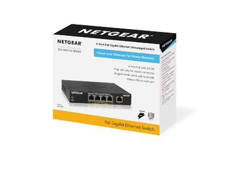 Netgear Gs305p 5 Port Gigabit Desktop Switch