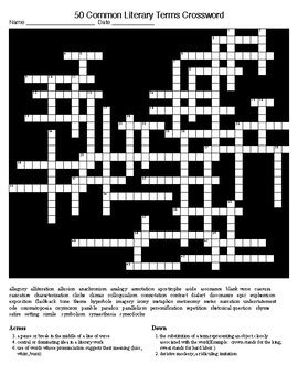 Bring back textsheet and lit answers. Figurative Lang/Literary Terms (50) Crossword (50) Word Search & KEYs