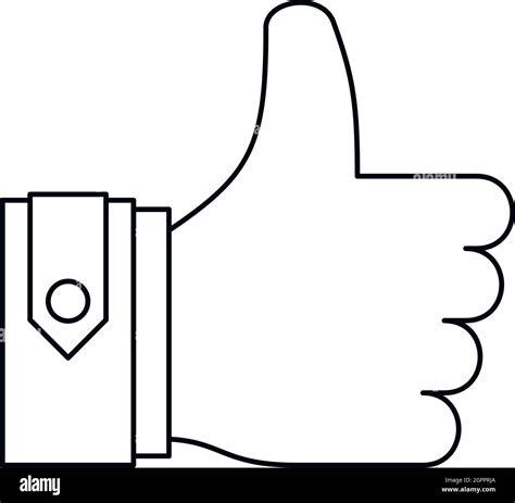 Thumbs Up Icon Outline Style Stock Vector Image And Art Alamy