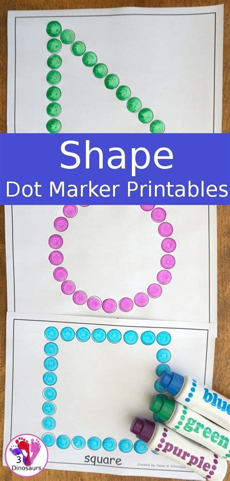 Preschool dot marker printables free. Free Shape Dot Marker Printables - 15 shapes for kids to ...