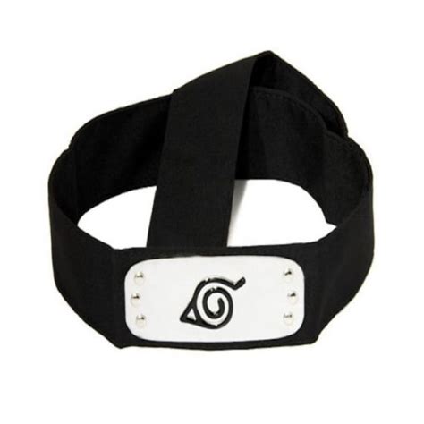 Naruto Headband Black Color Fabrichidden Leaf Village Naruto Apparel