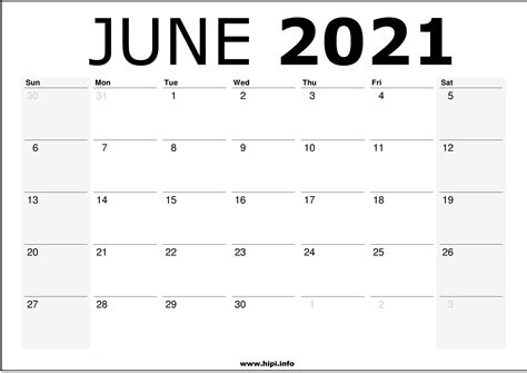 June 2021 Calendar Wallpapers Wallpaper Cave
