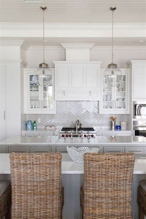 It scores the tile first and by pressing the bar down, the machine actually snaps the tile at the score line (be sure to purchase some extra tile in case of mistakes). 42+ Colorfull Herringbone Backsplash Ideas - ( TRENDY ...