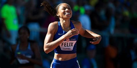 Allyson felix was born on november 18, 1985 in california. Allyson Felix, 10 mois après son accouchement, elle ...