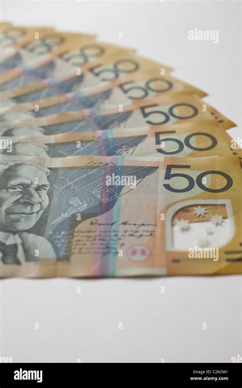 Australian 50 Dollar Notes Stock Photo Alamy