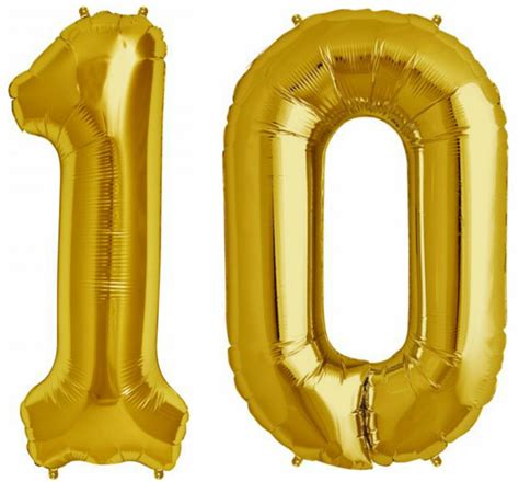 Giant 10th Birthday Party Number 10 Foil Balloon Air ...