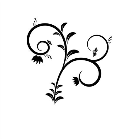 Floral Vector Design Element In Illustration White Background 5424296