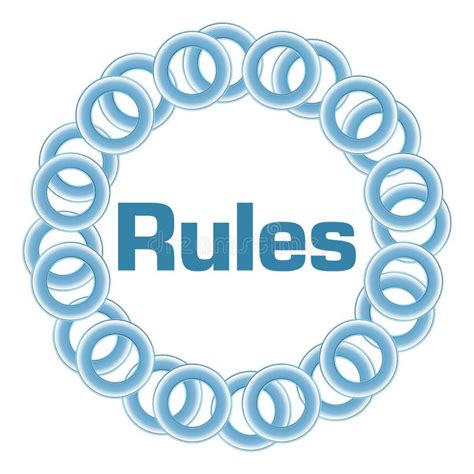 Rules Blue Human Holding Signboard Stock Illustration Illustration Of