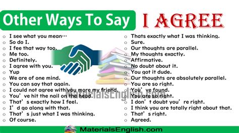 Ways To Say I Agree In Speaking Materials For Learning English