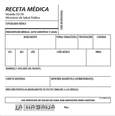 Nuevos Modelos De Recetas Médicas En Cuba Oncubanews