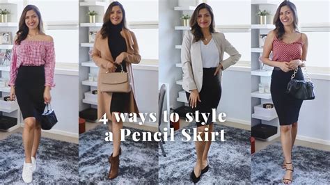 4 Ways To Wear A Pencil Skirt Simplymadhoo Work Outfit Meeting