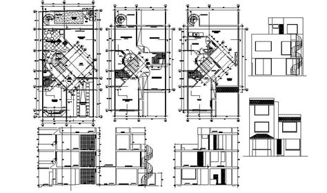 Home Plan Section Elevation In Dwg File Cadbull