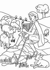 Coloring David Shepherd Sheep Angels Shepherds Boy Bible Printable Boys Getcolorings sketch template