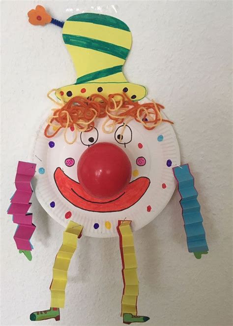 Pappteller Clown Ein Tolles Diy Zu Faschingkarneval