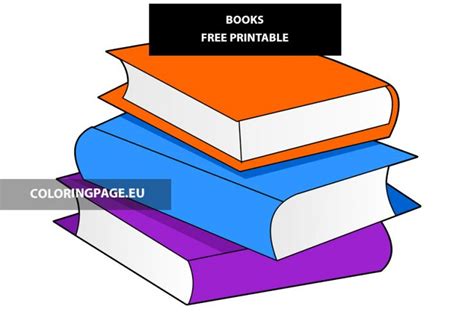 Education, university, college symbol or knowledge, books stack, publish, page paper. Stack Of Colored Books - Coloring Page