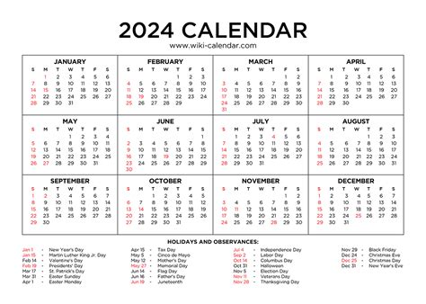 Calendar 2024 With Holidays Clio Melody