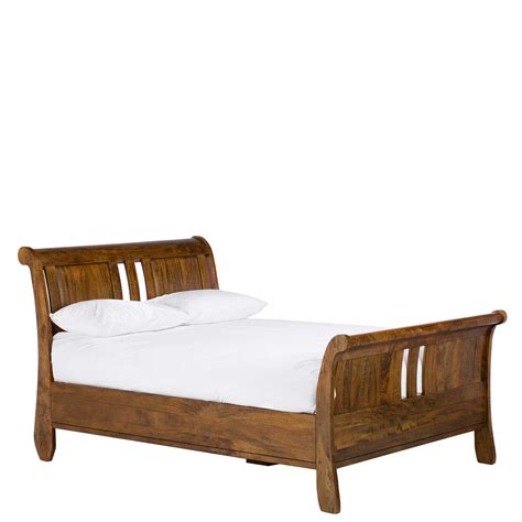 The New Frontier Sleigh Bed (High End) - Bedroom Furniture - Beds in