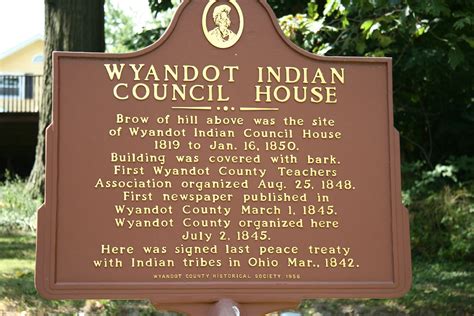 Photo Wyandot Indian Council House Marker