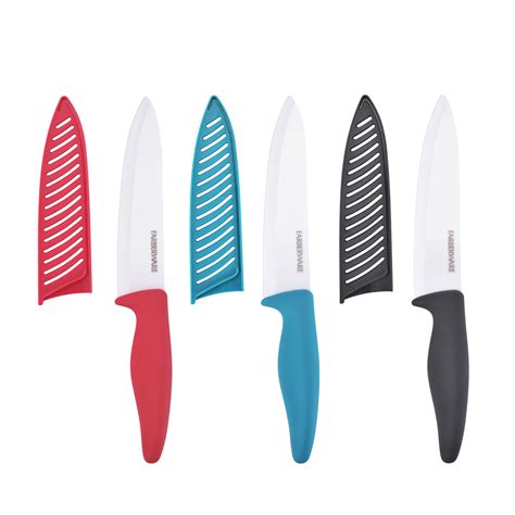 Farberware Ceramic 6 Assorted Colors Chef Knife