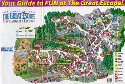 Theme Park Brochures The Great Escape Map 2004