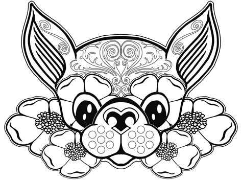 Dog Coloring Pages For Adults At Free Printable