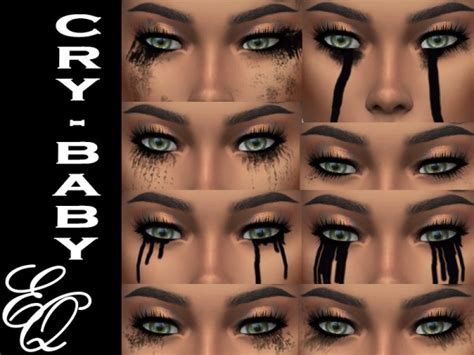 The Sims Resource Cry Baby Eyeliner By Evilquinzel Sims 4 Downloads