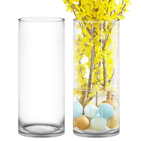 X Inch Large Glass Cylinder Vase Modern Style