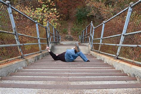Senior Man Falling Down A Flight Of Stairs Stock Photos Pictures